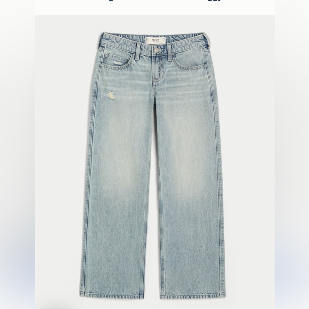 EUC Hollister Wide Leg Light Wash Jeans - Women size 2